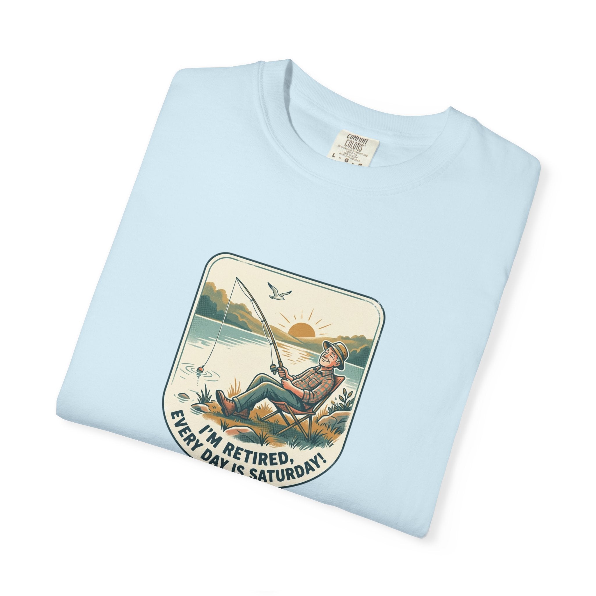 Retired Fisherman T-Shirt — 'Retirement: Every Day Is Saturday' Vintage Fishing Tee
