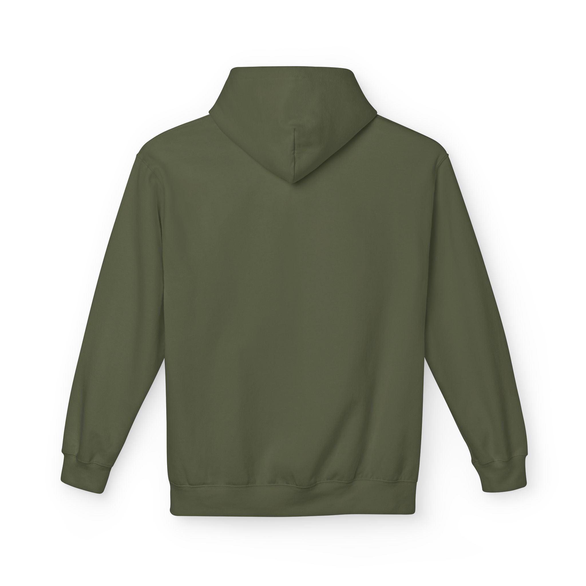 Unisex pullover hoodie with We Are Here emblem in front