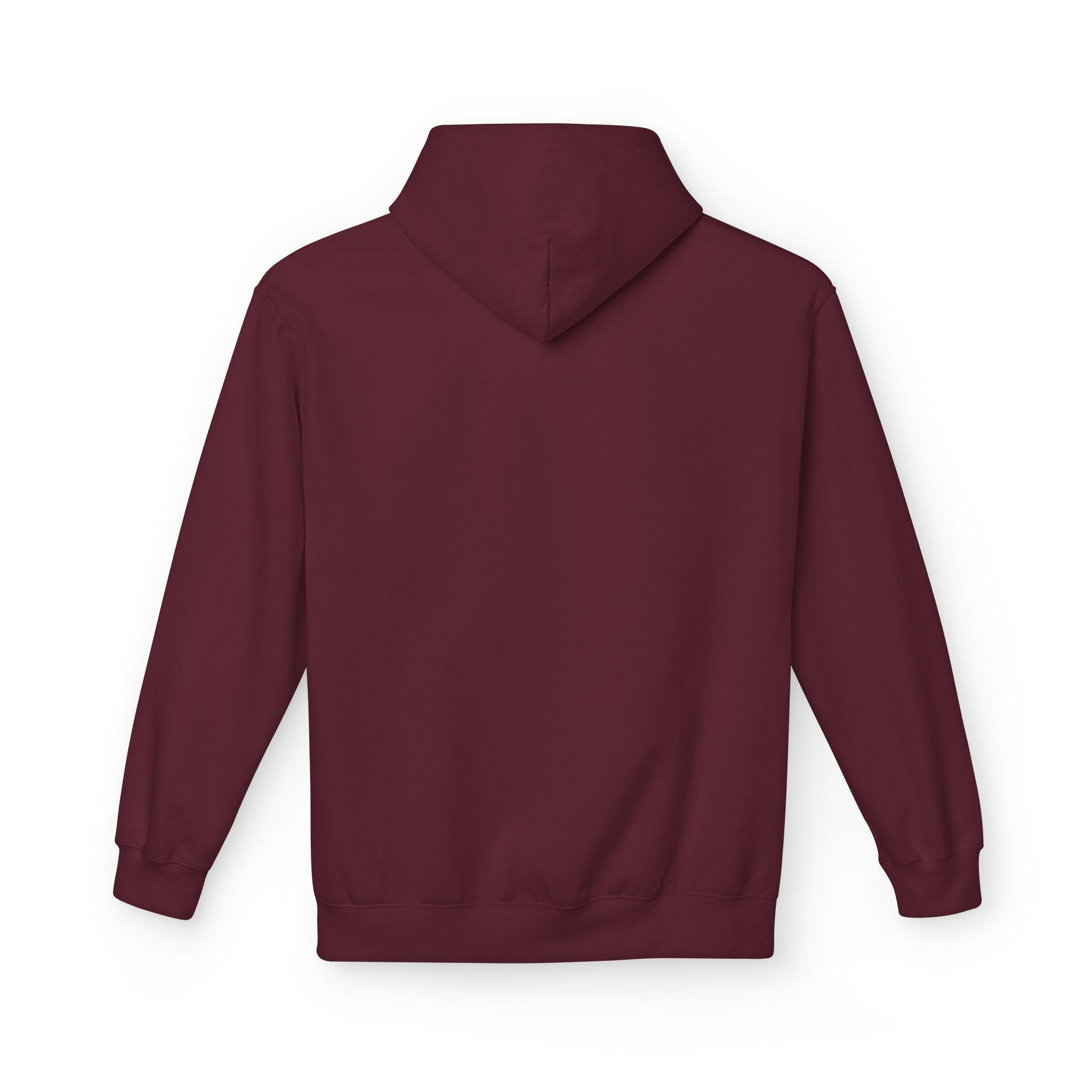 Unisex pullover hoodie with We Are Here emblem in front