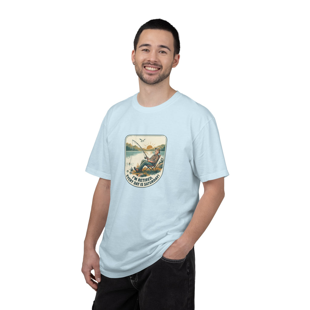 Retired Fisherman T-Shirt — 'Retirement: Every Day Is Saturday' Vintage Fishing Tee