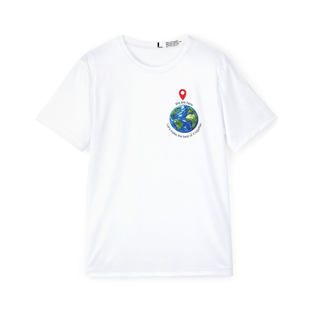 Men's Sports Jersey — 'Find Your Place on Earth' Globe Graphic Athletic Shirt