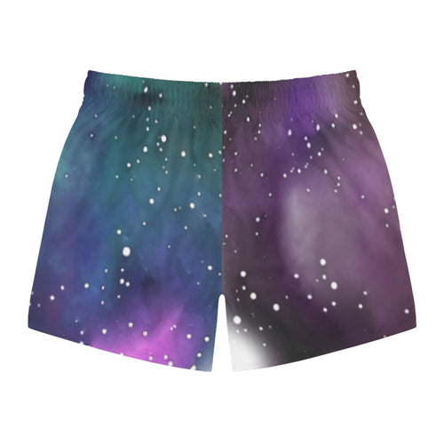 Aurora Galaxy Swim Trunks — Nebula Print AOP Beach Shorts
