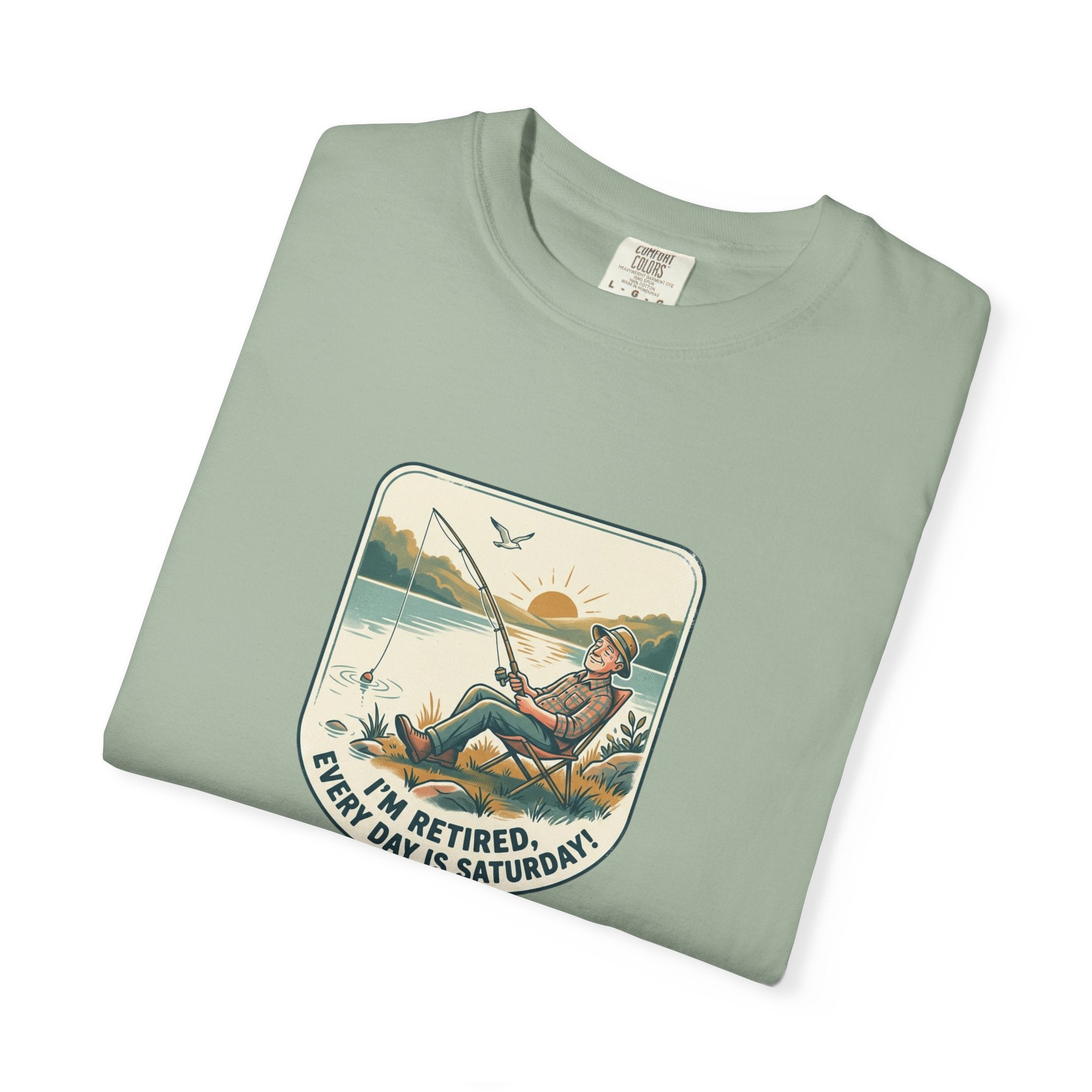 Retired Fisherman T-Shirt — 'Retirement: Every Day Is Saturday' Vintage Fishing Tee