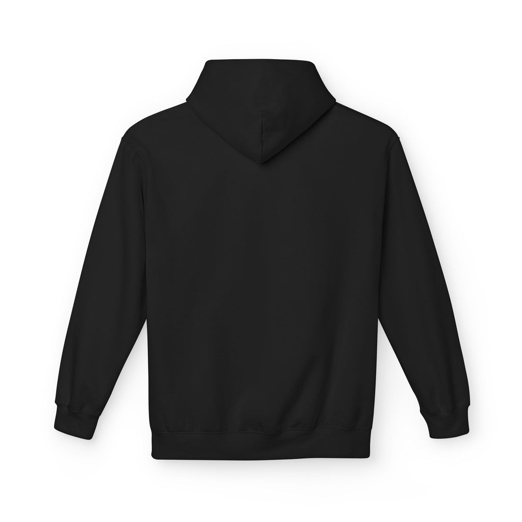 Unisex pullover hoodie with We Are Here emblem in front