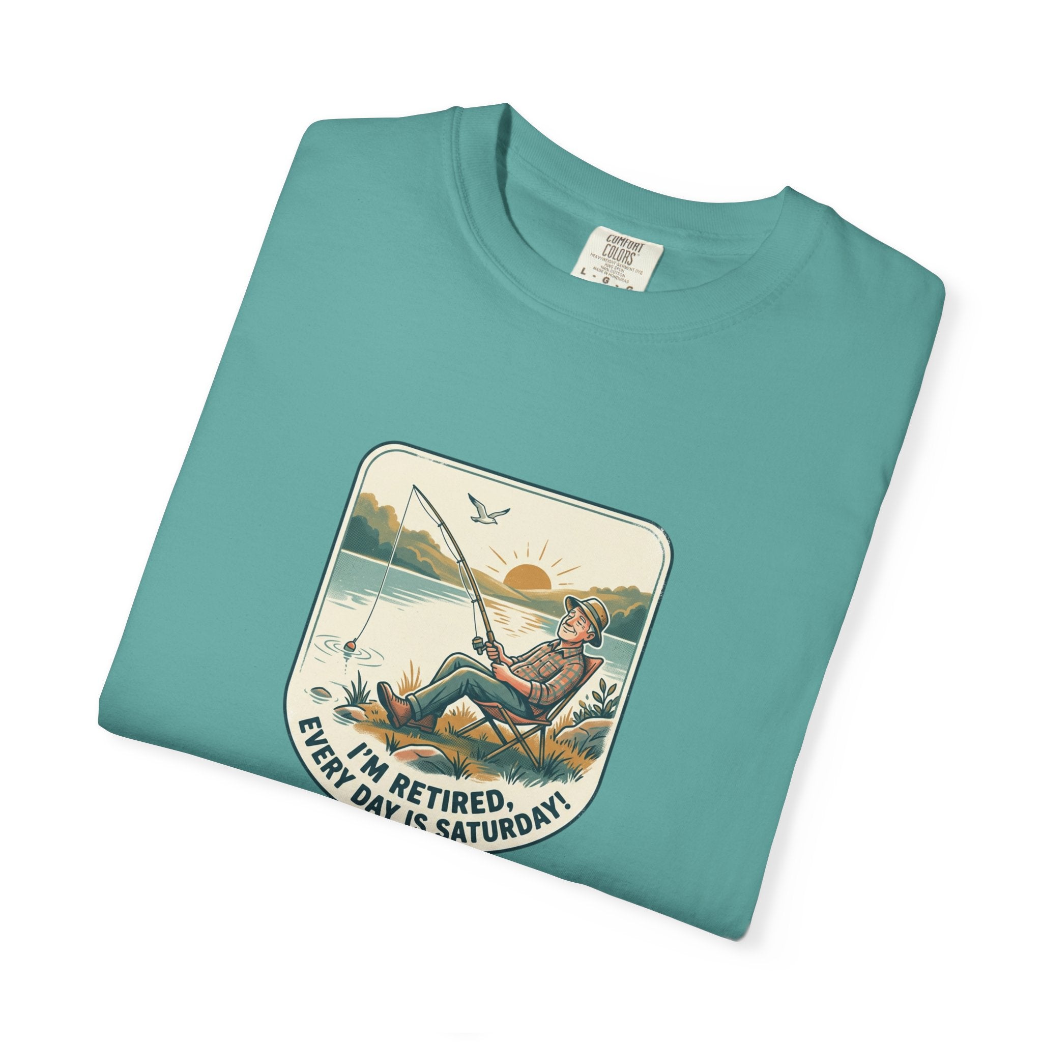 Retired Fisherman T-Shirt — 'Retirement: Every Day Is Saturday' Vintage Fishing Tee