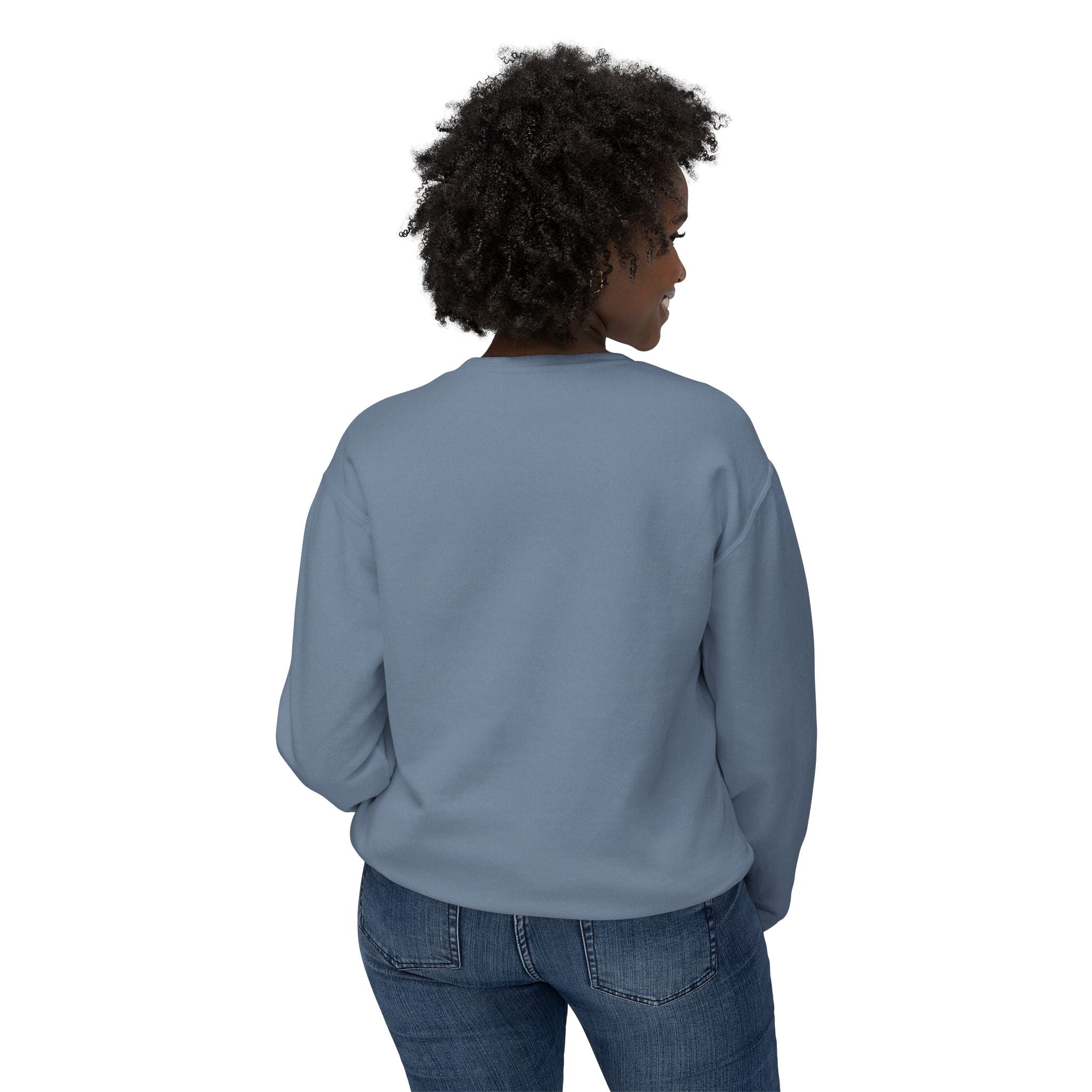 Unisex Lightweight Crewneck Sweatshirt - spread the word "We are here Let's make the best of it together"