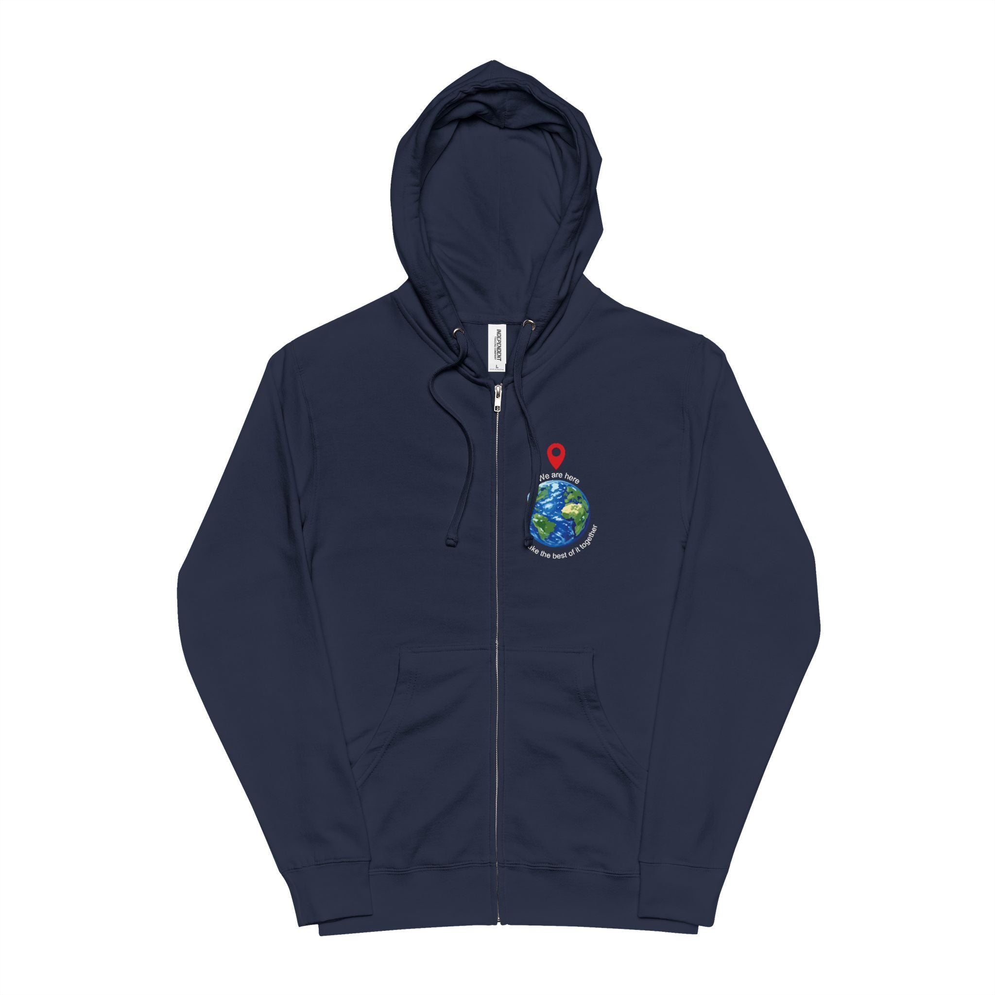 Unisex Fleece Zip Up Hoodie