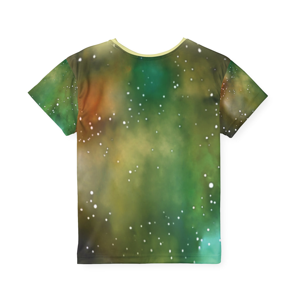 Kids Space Jersey — 'We Are Here' Earth Emblem All-Over Print