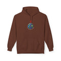 Unisex pullover hoodie with We Are Here emblem in front