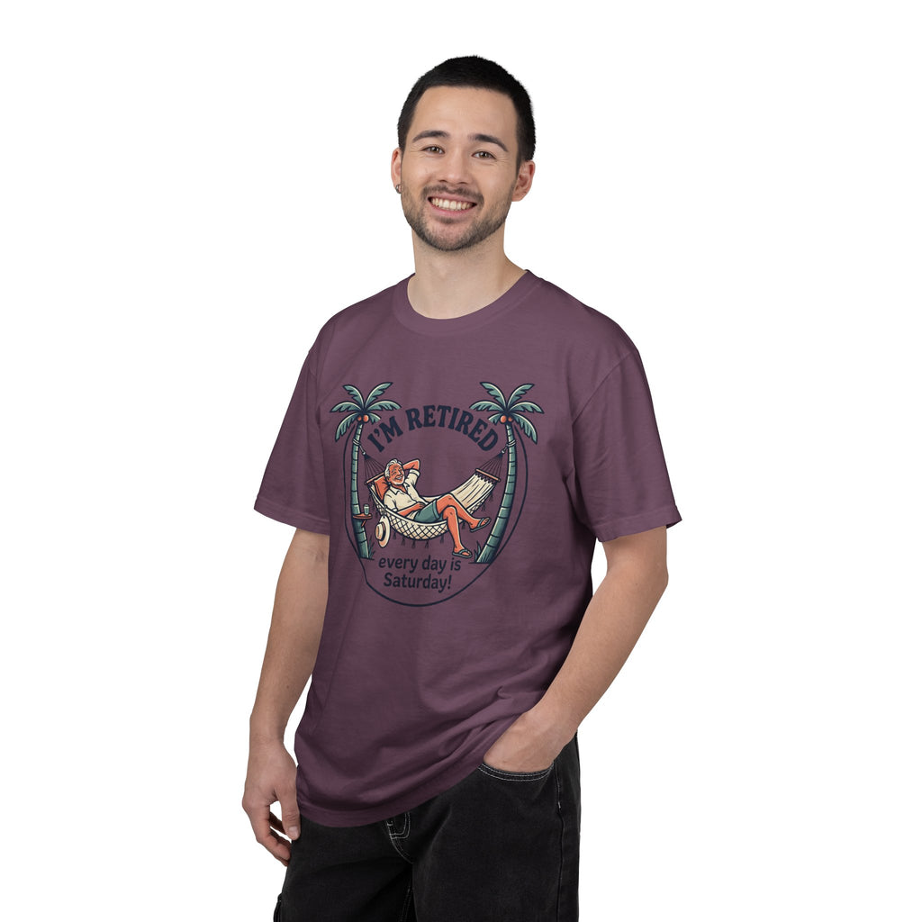 Retired Hammock T-Shirt — "I'm Retired, Every Day Is Saturday!"