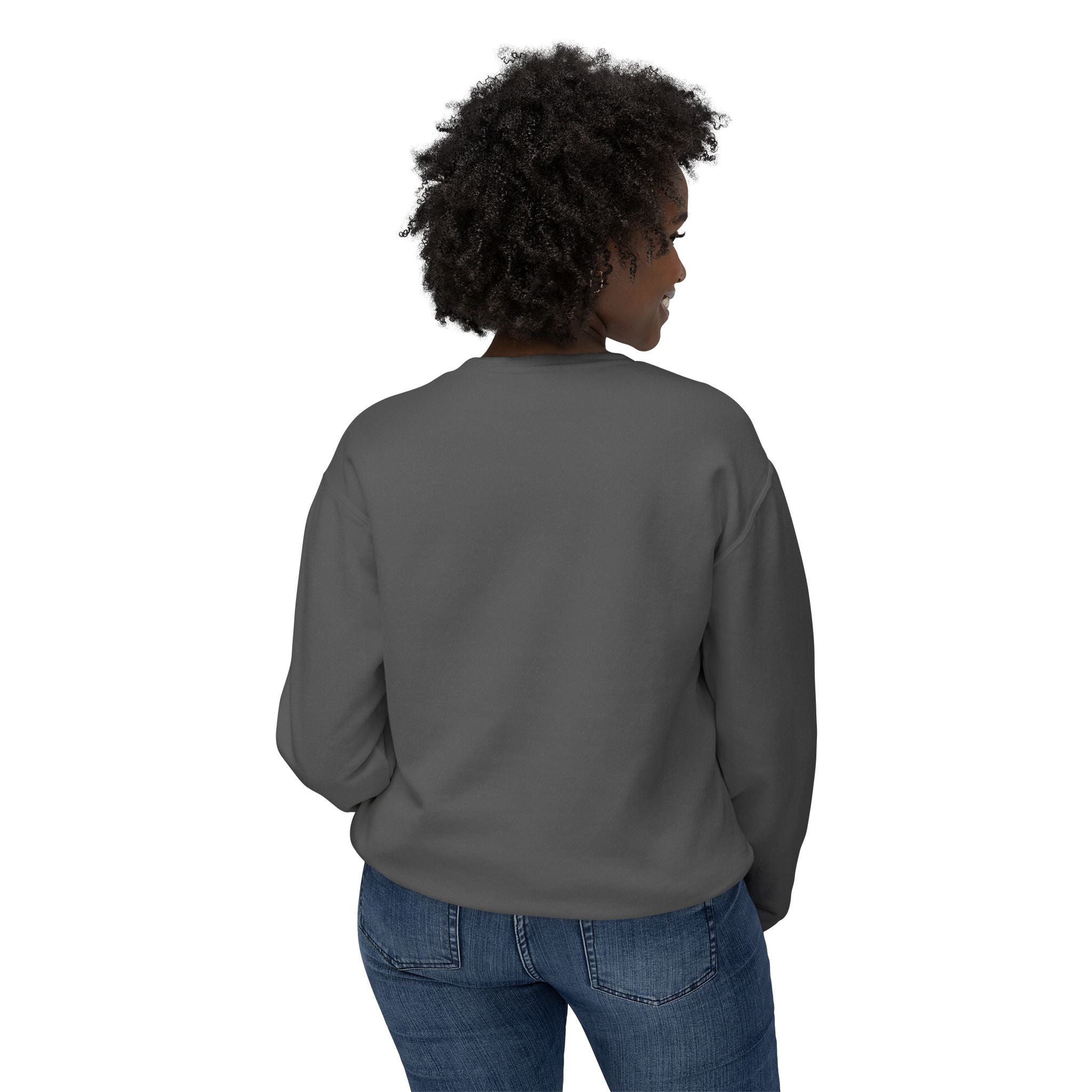 Unisex Lightweight Crewneck Sweatshirt - spread the word "We are here Let's make the best of it together"