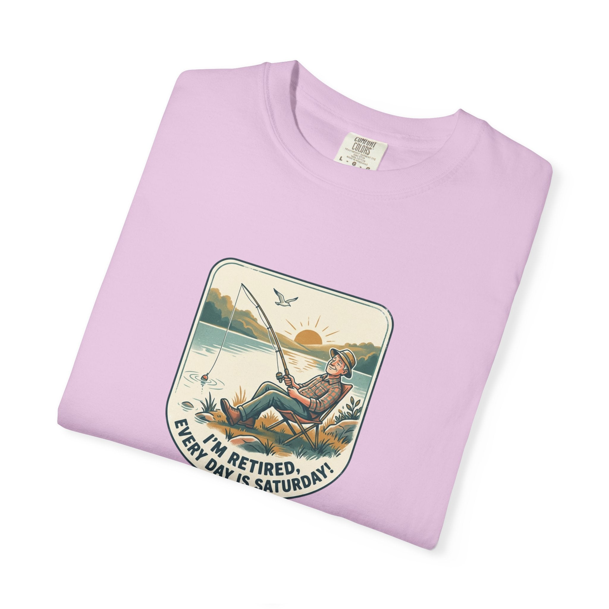 Retired Fisherman T-Shirt — 'Retirement: Every Day Is Saturday' Vintage Fishing Tee