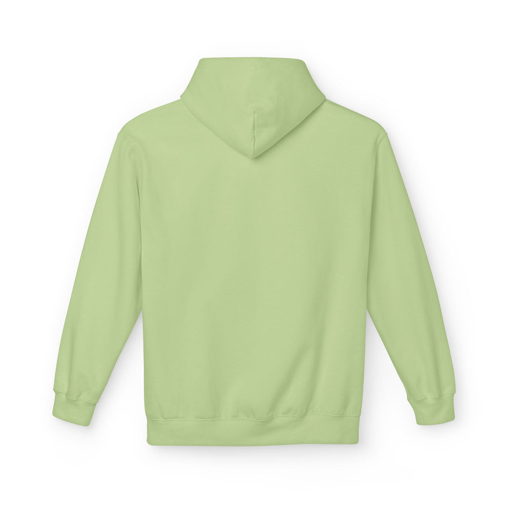 Unisex pullover hoodie with We Are Here emblem in front