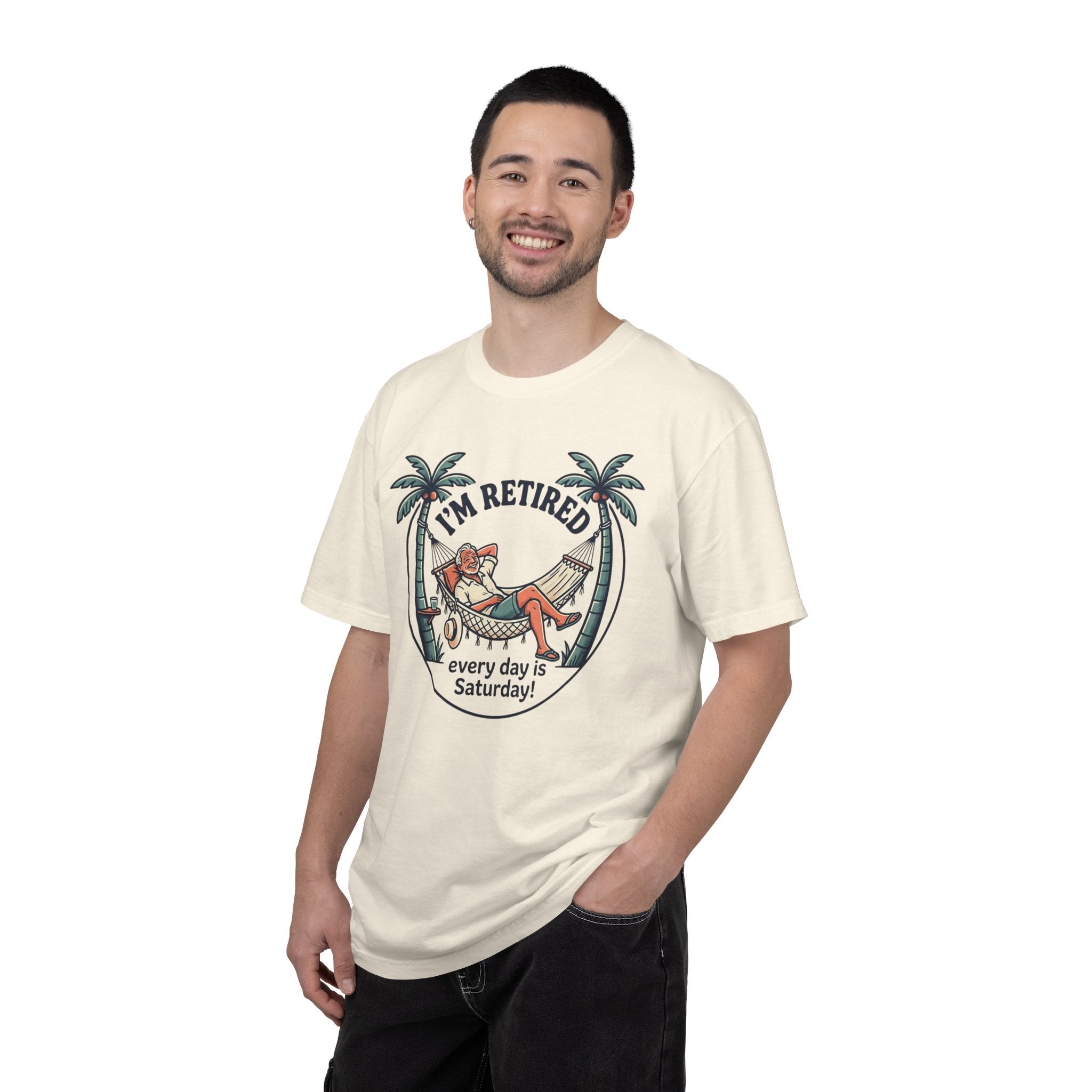 Retired Hammock T-Shirt — "I'm Retired, Every Day Is Saturday!"
