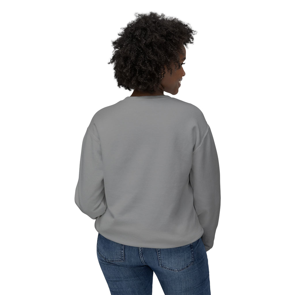 Unisex Lightweight Crewneck Sweatshirt - spread the word "We are here Let's make the best of it together"