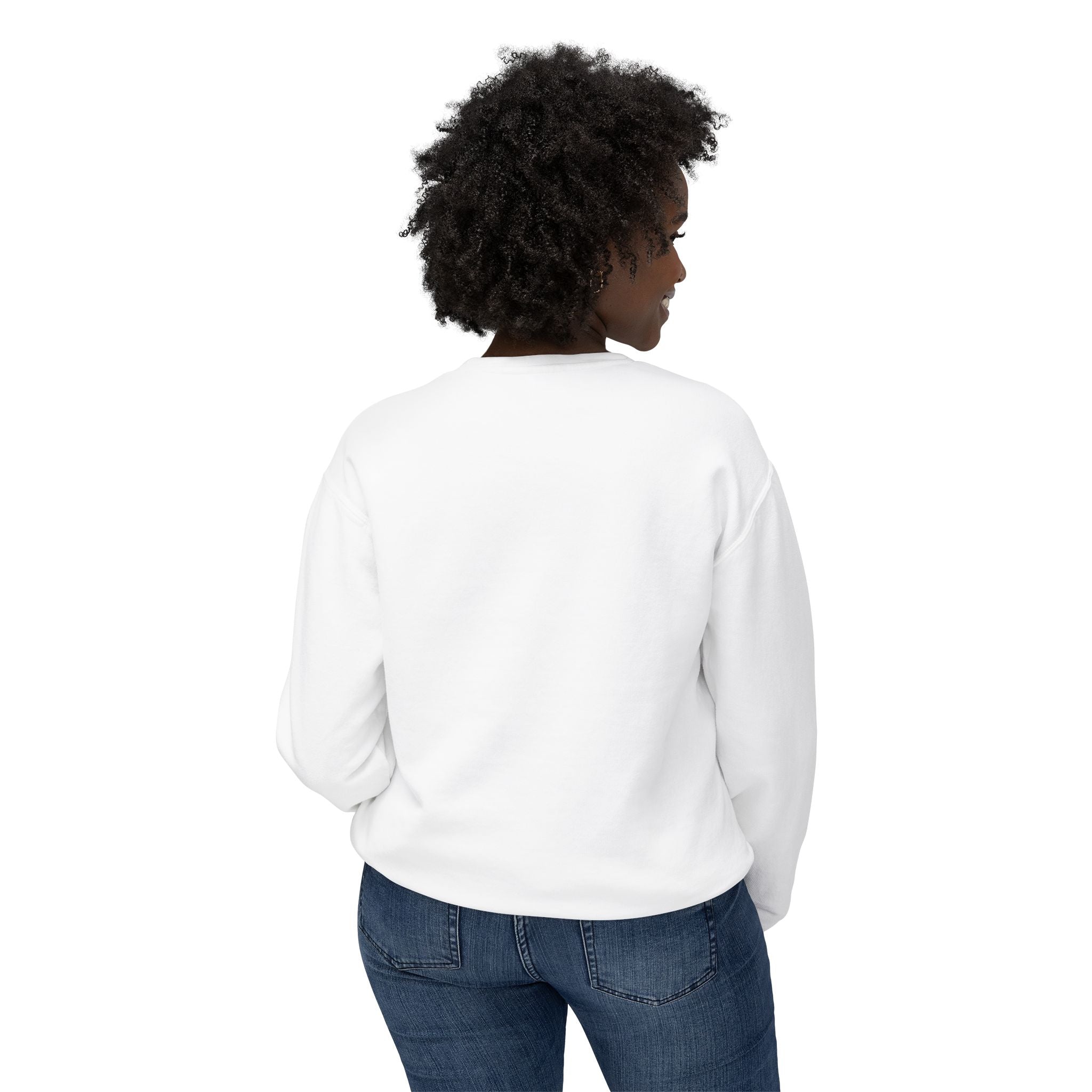 Unisex Lightweight Crewneck Sweatshirt - spread the word "We are here Let's make the best of it together"
