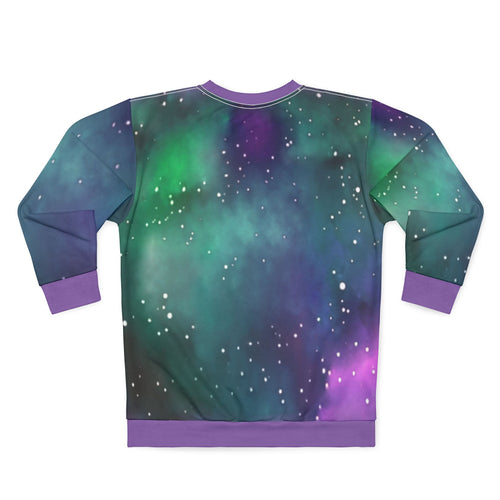 Aurora Galaxy Sweatshirt — "We Are Here" Earth Locator Crewneck