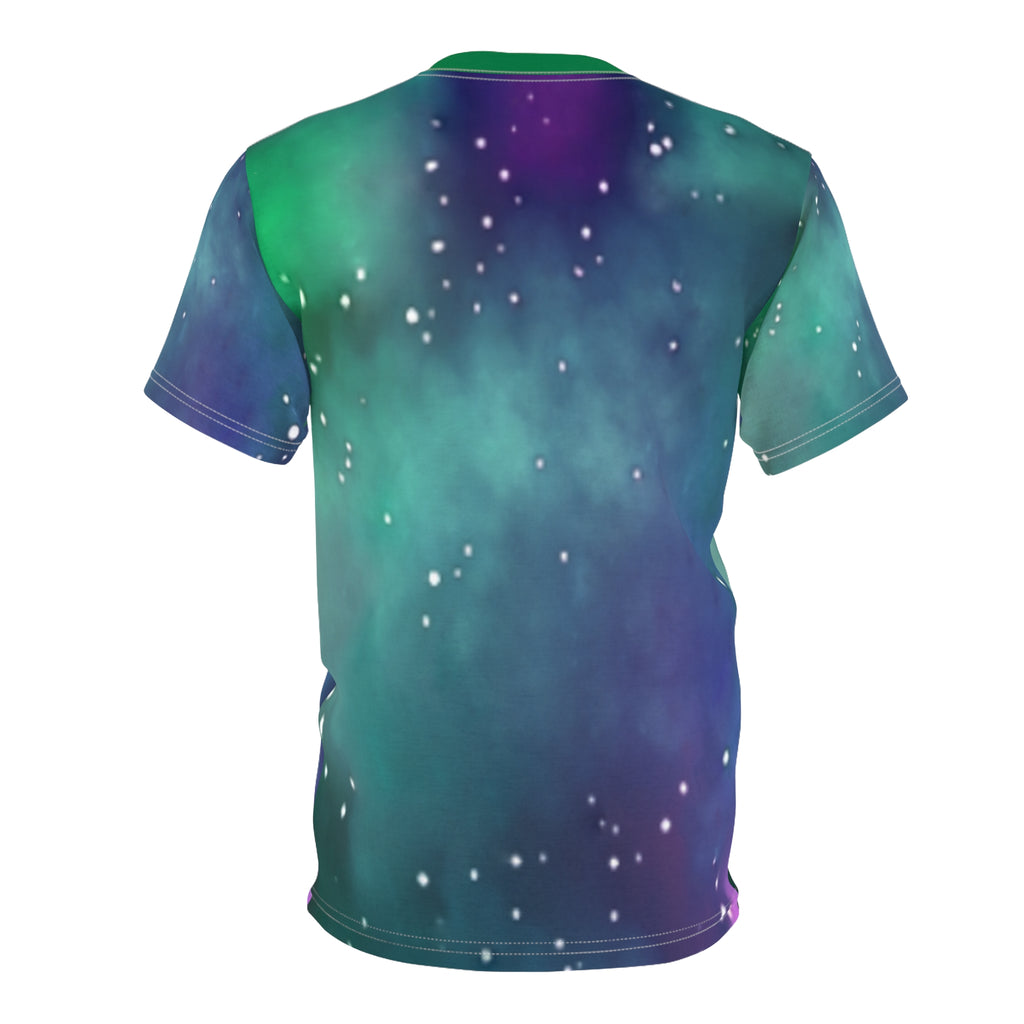We Are Here Earth Tee — 'Let's Make The Best Of It, Together' Galaxy Graphic Shirt