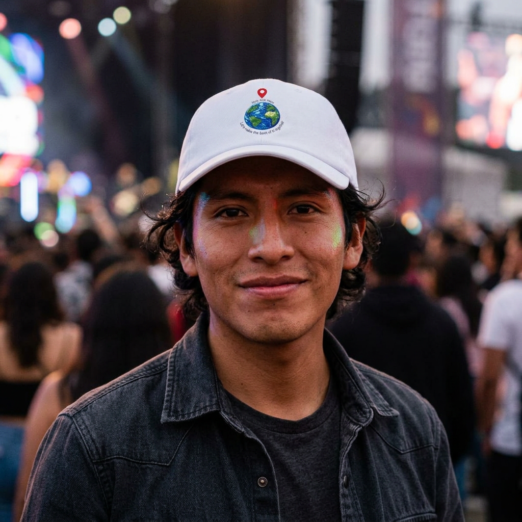 Baseball Cap — with We Are Here logo expressing togetherness