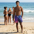 Galaxy Nebula Swim Trunks - Starry Space Print
