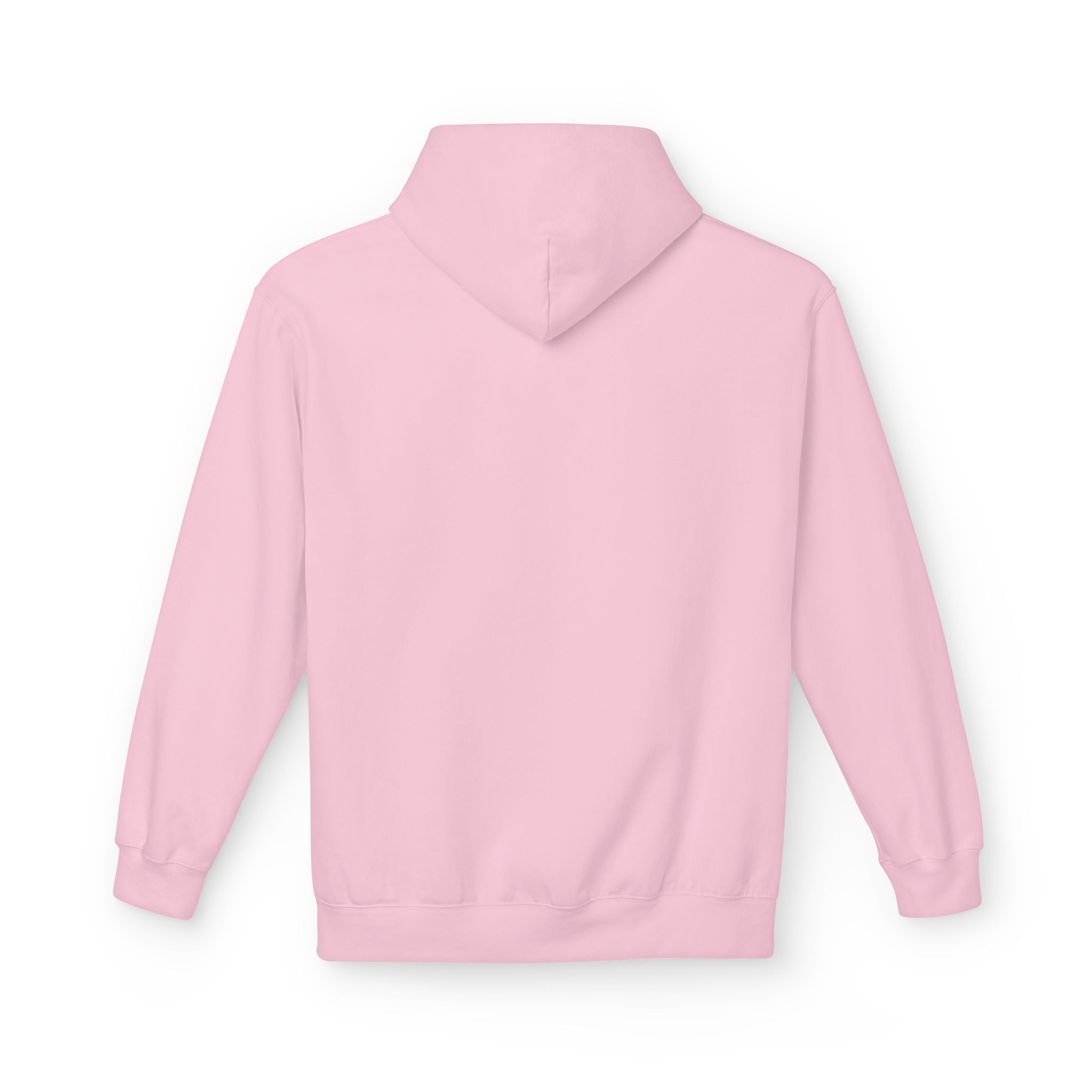 Unisex pullover hoodie with We Are Here emblem in front