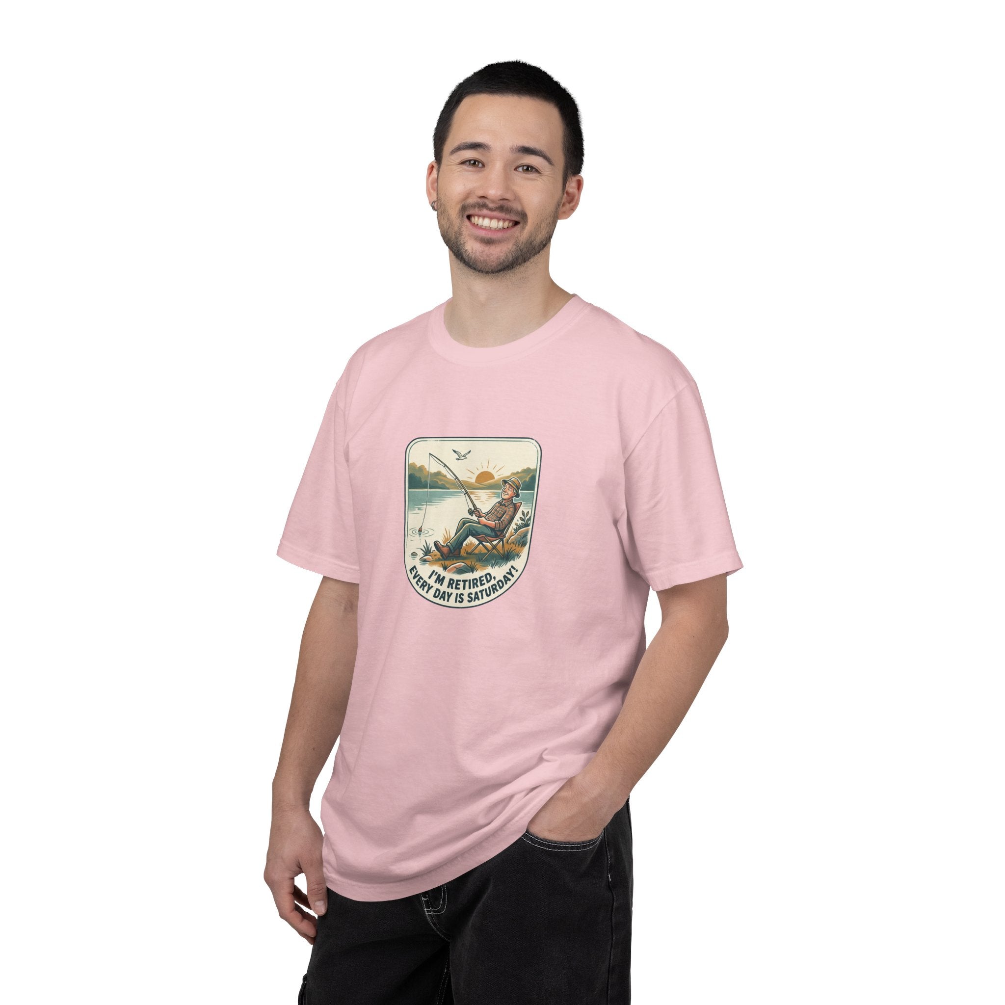 Retired Fisherman T-Shirt — 'Retirement: Every Day Is Saturday' Vintage Fishing Tee