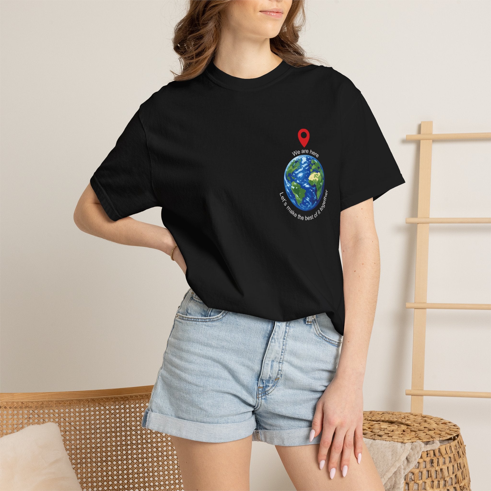 'We Are Here' Garment-Dyed T-Shirt — Inspirational Togetherness Tee