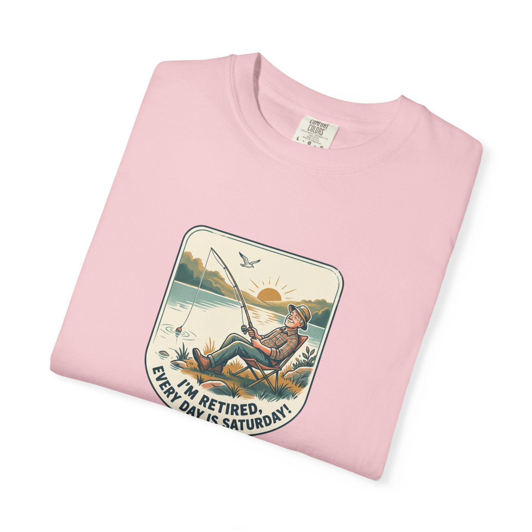 Retired Fisherman T-Shirt — 'Retirement: Every Day Is Saturday' Vintage Fishing Tee