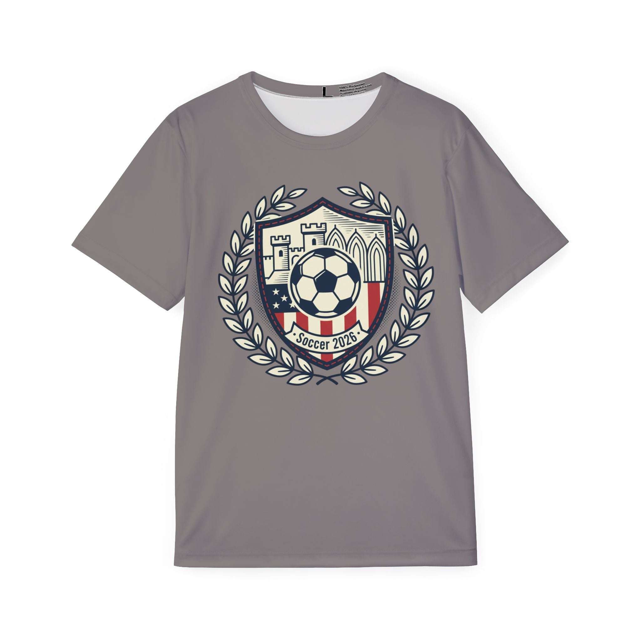 Men's Soccer Jersey — Soccer 2026 - Soccer in America Crest Performance Tee