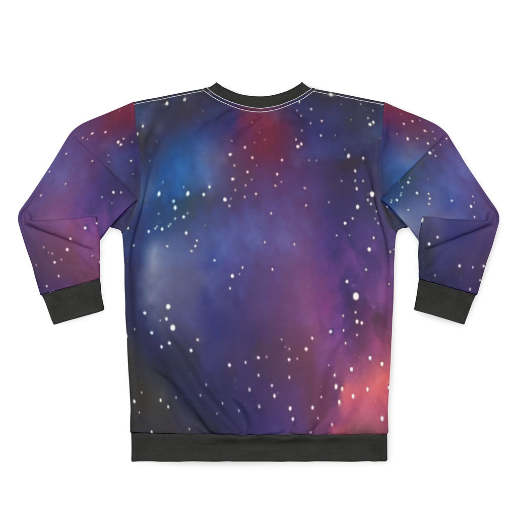 Galaxy Earth Sweatshirt — ‘We Are Here’ Planet Love Crewneck