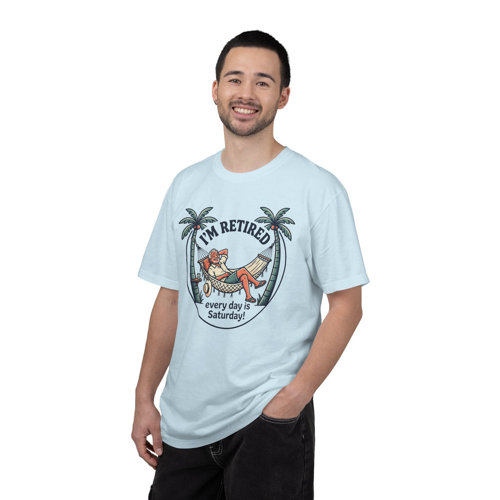 Retired Hammock T-Shirt — "I'm Retired, Every Day Is Saturday!"