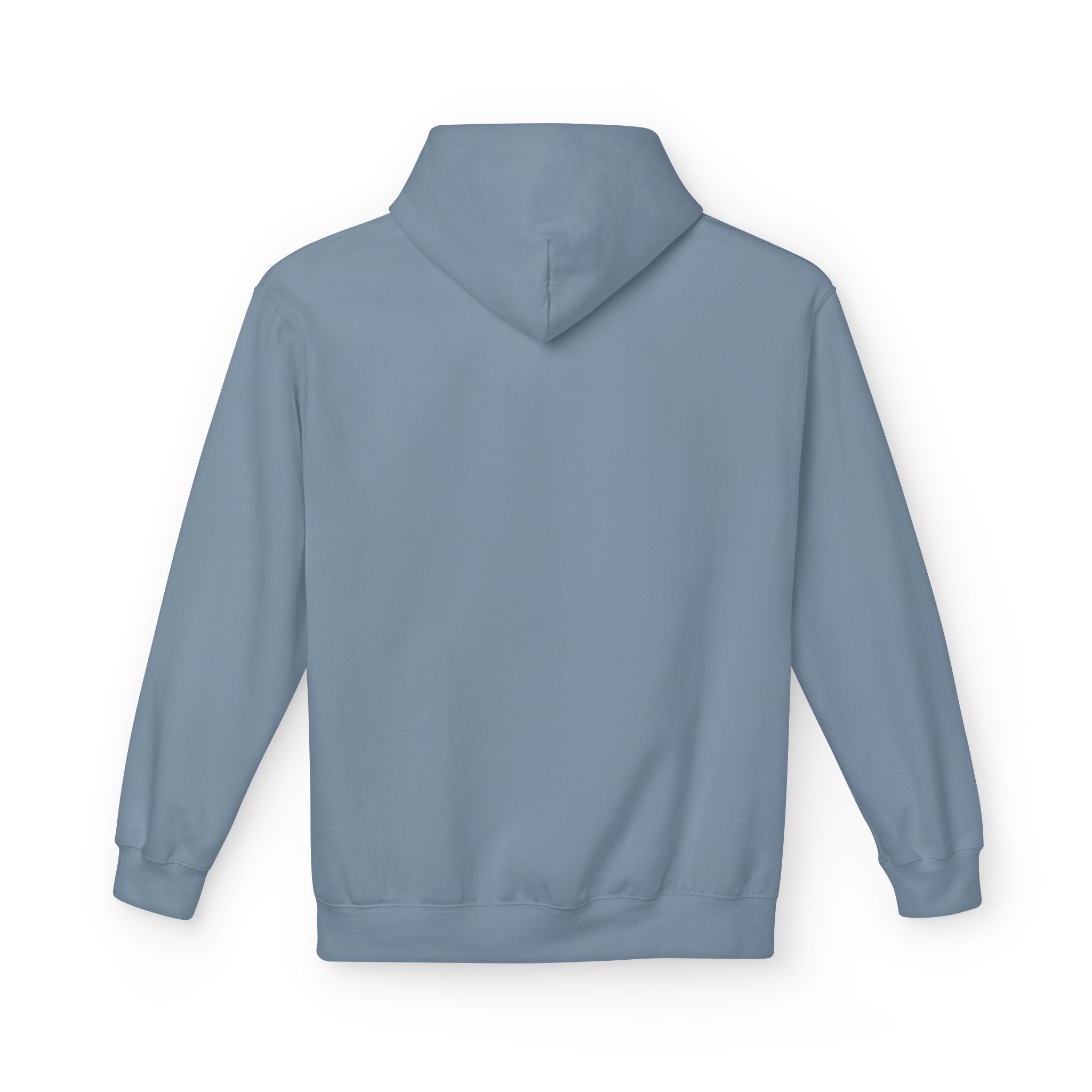 Unisex pullover hoodie with We Are Here emblem in front
