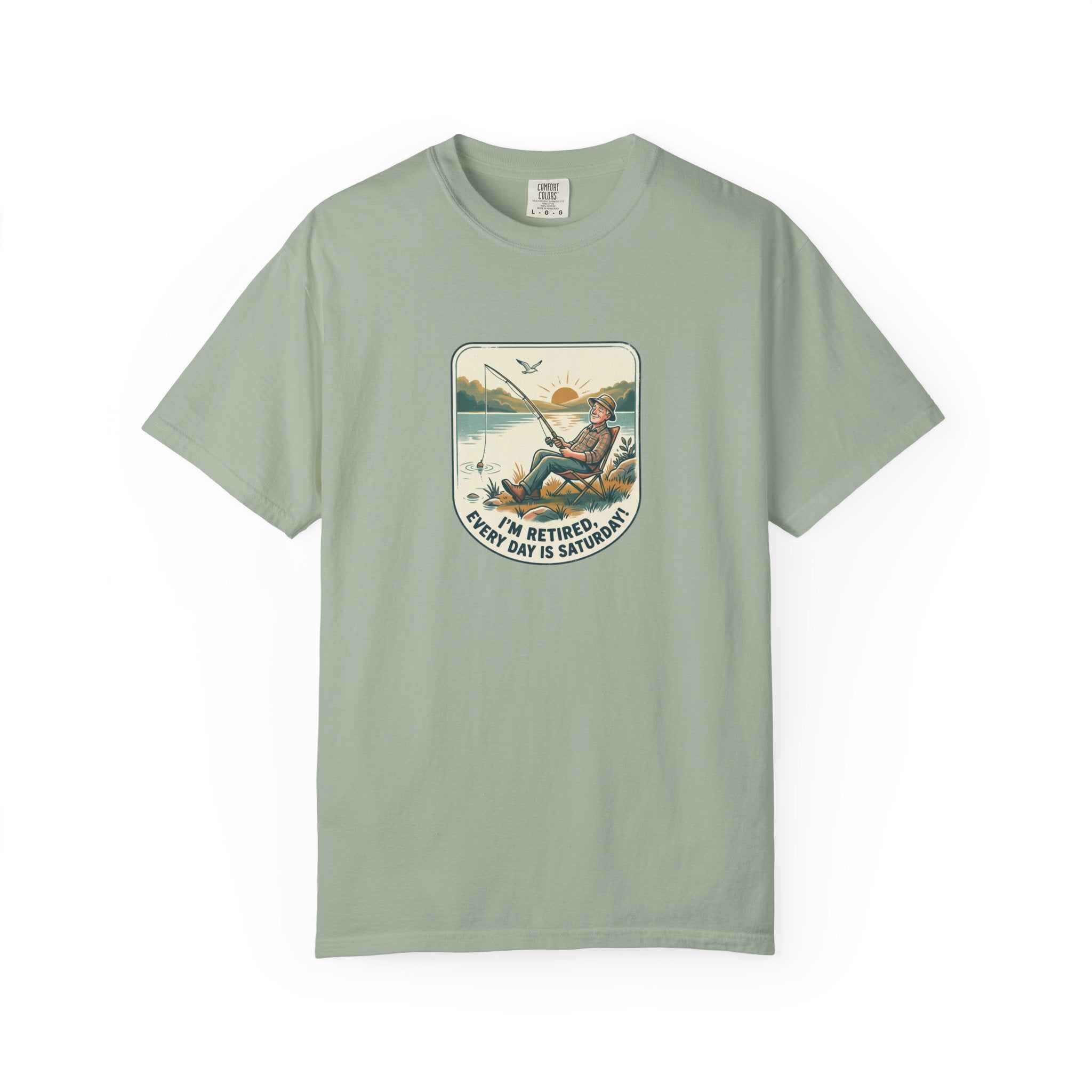Retired Fisherman T-Shirt — 'Retirement: Every Day Is Saturday' Vintage Fishing Tee