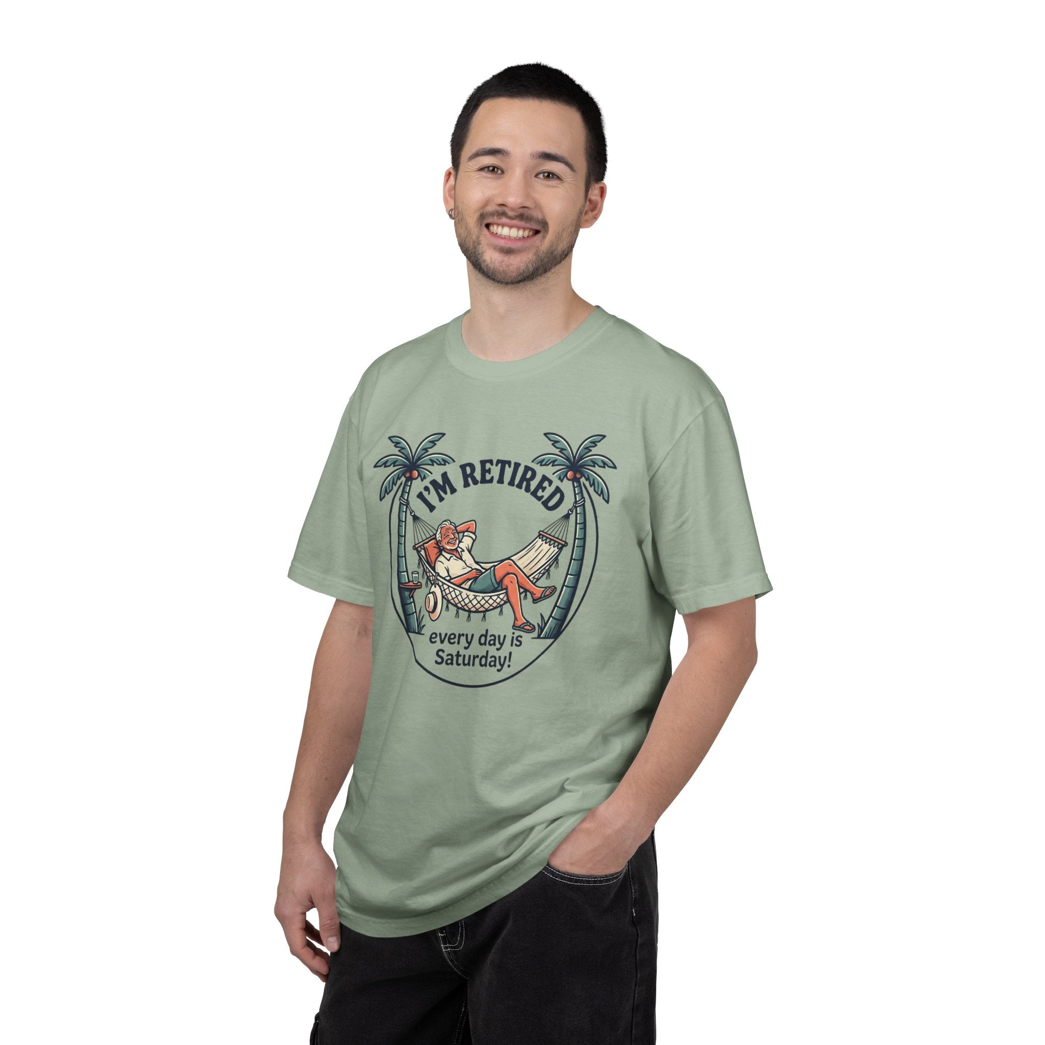 Retired Hammock T-Shirt — "I'm Retired, Every Day Is Saturday!"