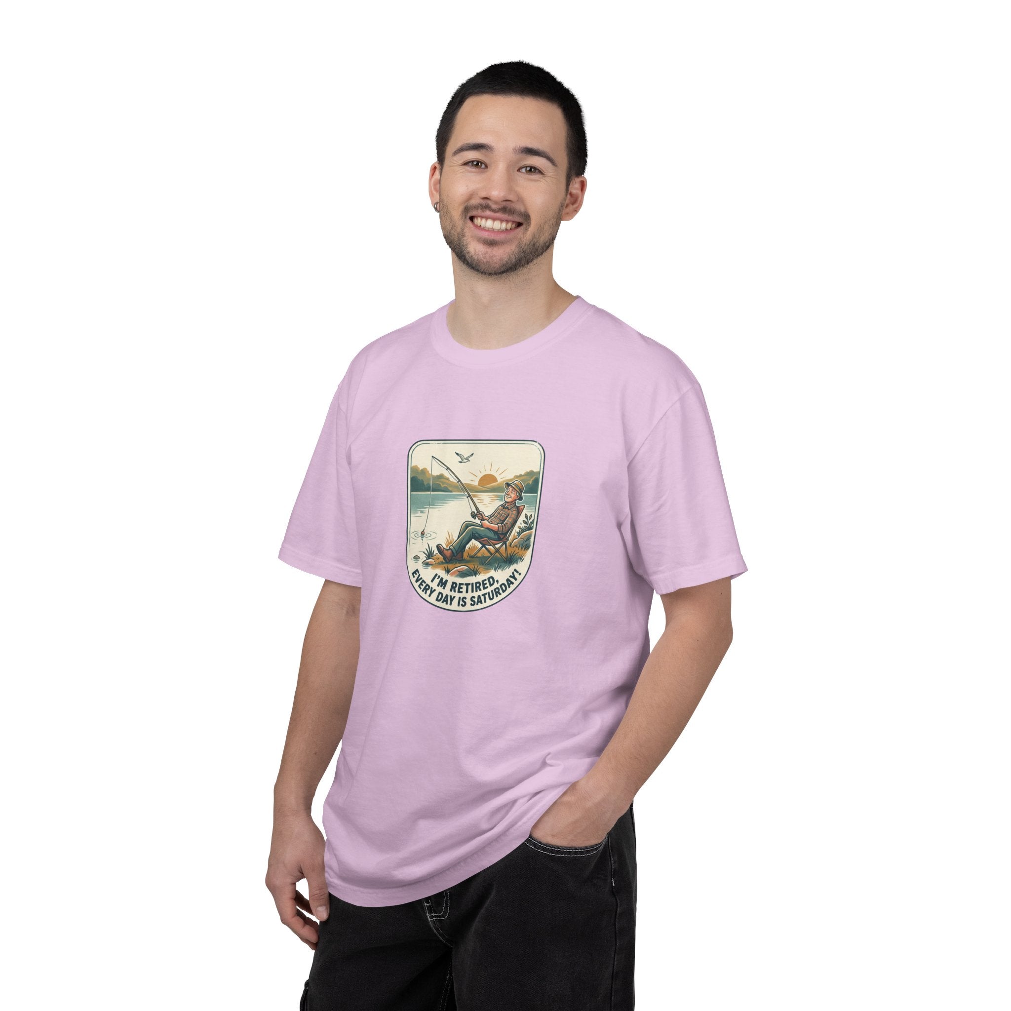 Retired Fisherman T-Shirt — 'Retirement: Every Day Is Saturday' Vintage Fishing Tee