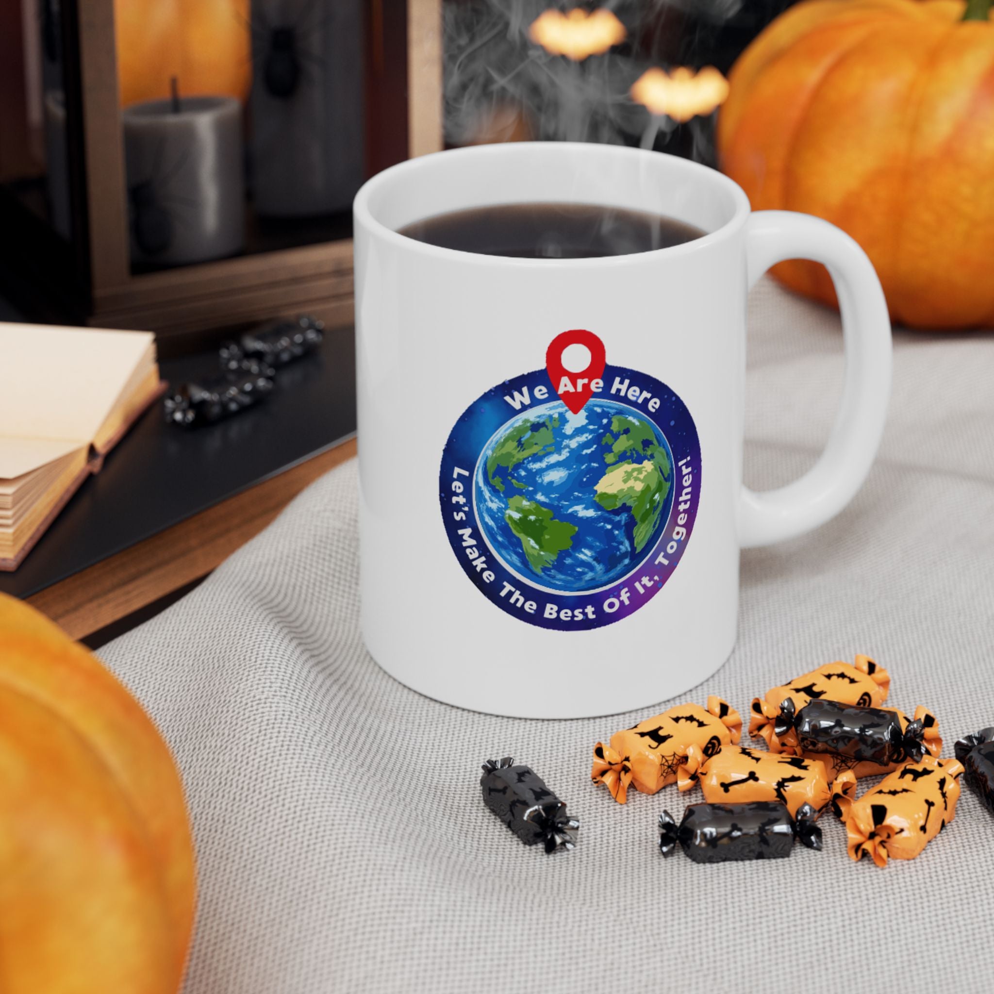 Earth Therapist Ceramic Mug — Nature Healing Coffee Cup (11oz/15oz)