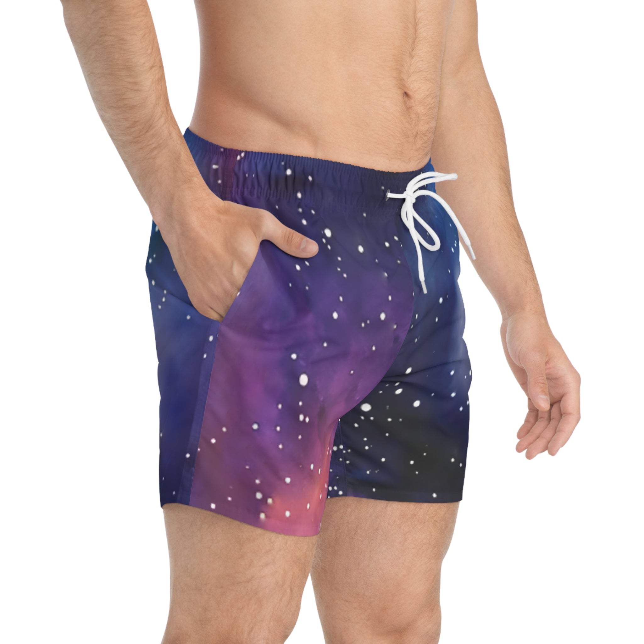 Galaxy Nebula Swim Trunks - Starry Space Print