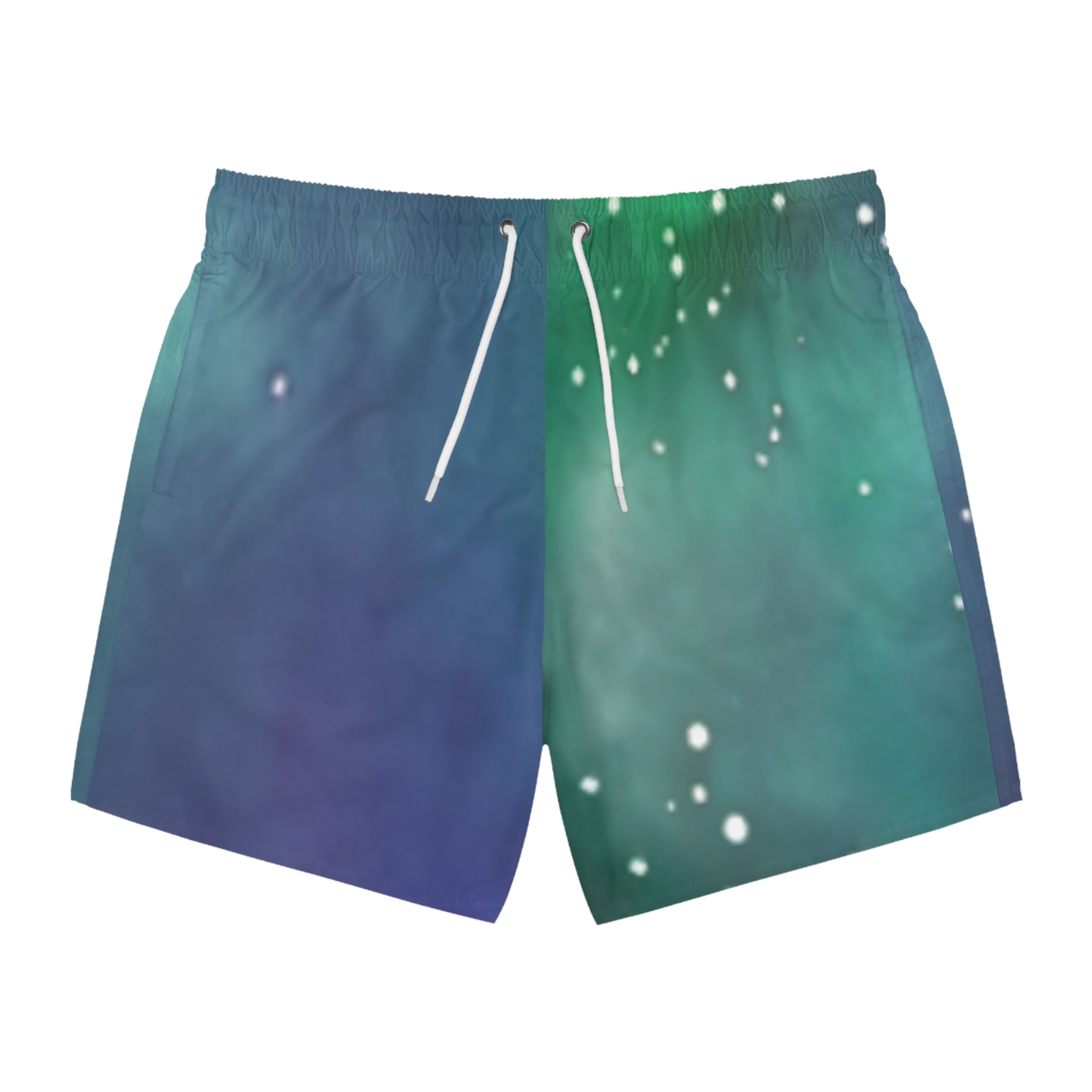 Aurora Galaxy Swim Trunks — Nebula Print AOP Beach Shorts