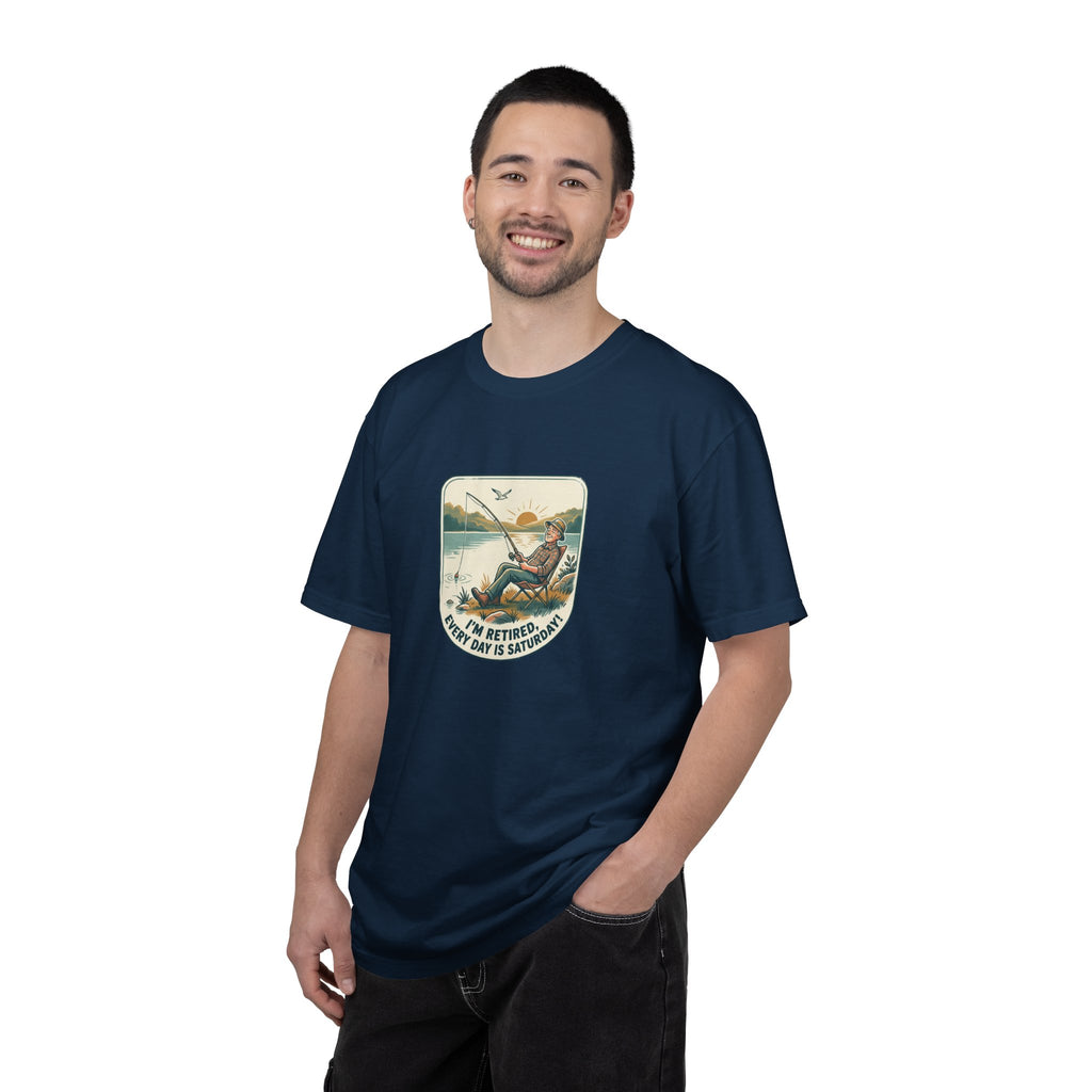 Retired Fisherman T-Shirt — 'Retirement: Every Day Is Saturday' Vintage Fishing Tee