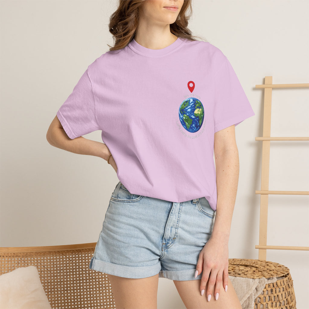'We Are Here' Garment-Dyed T-Shirt — Inspirational Togetherness Tee