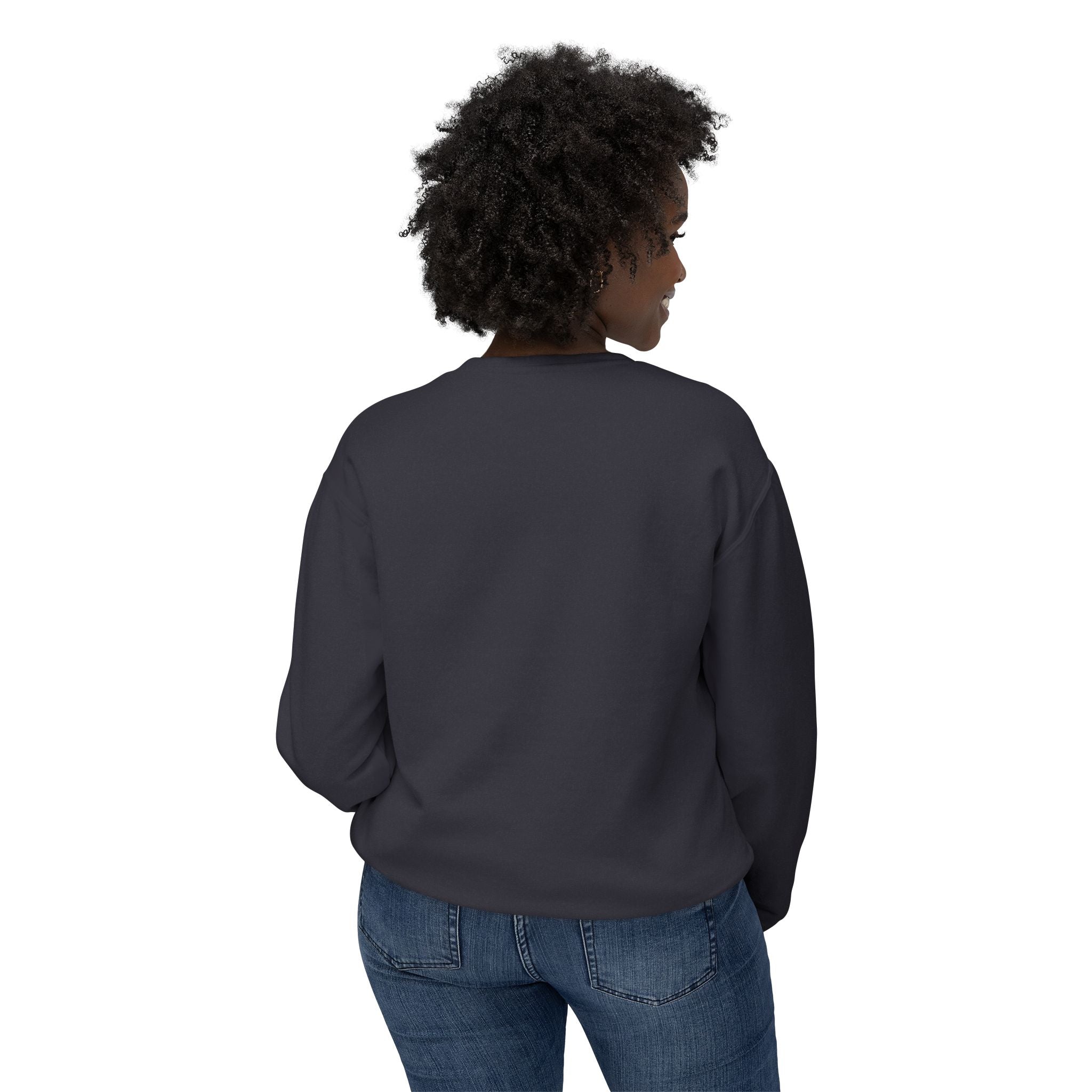 Unisex Lightweight Crewneck Sweatshirt - spread the word "We are here Let's make the best of it together"