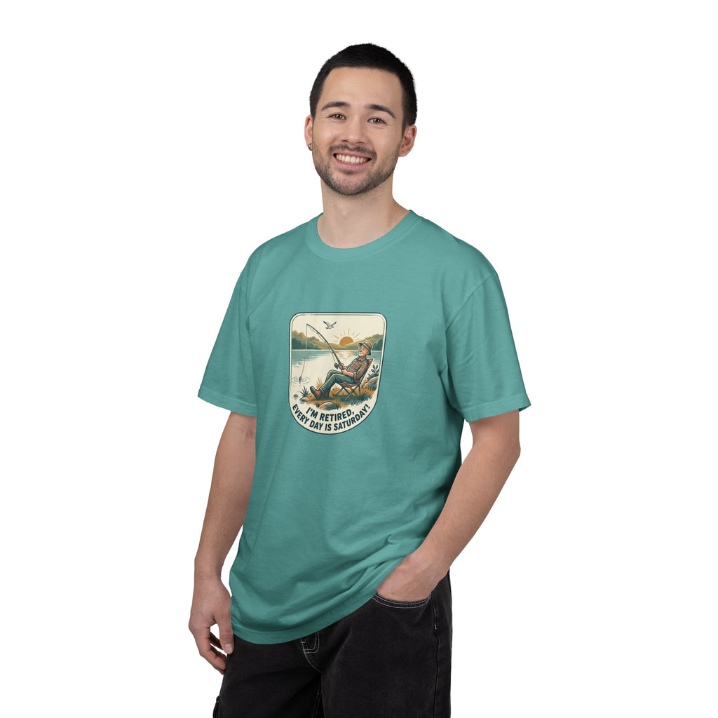 Retired Fisherman T-Shirt — 'Retirement: Every Day Is Saturday' Vintage Fishing Tee