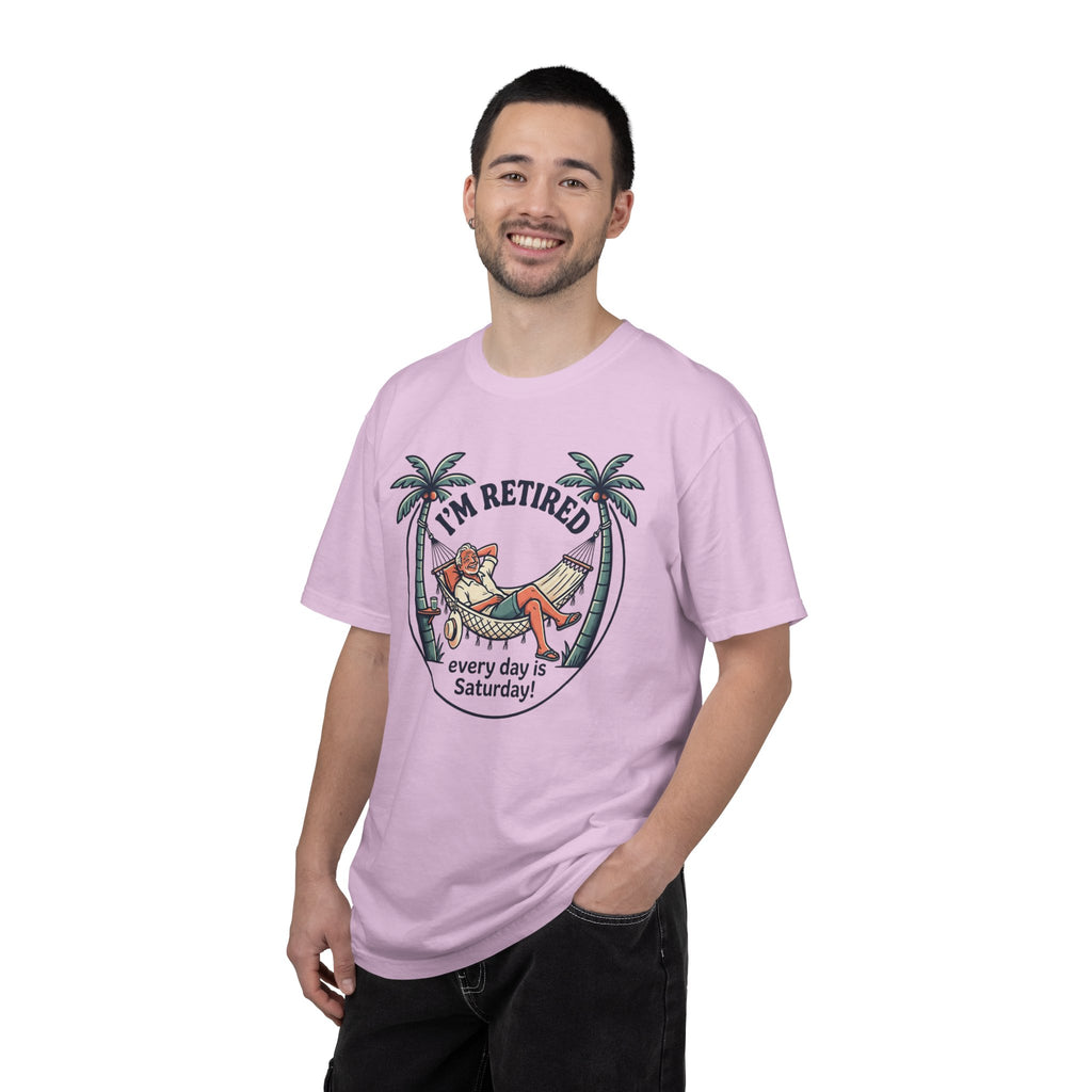 Retired Hammock T-Shirt — "I'm Retired, Every Day Is Saturday!"