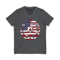 Celebrate 2026 together recognizing the World Cup in America Soccer Flag V-Neck Tee