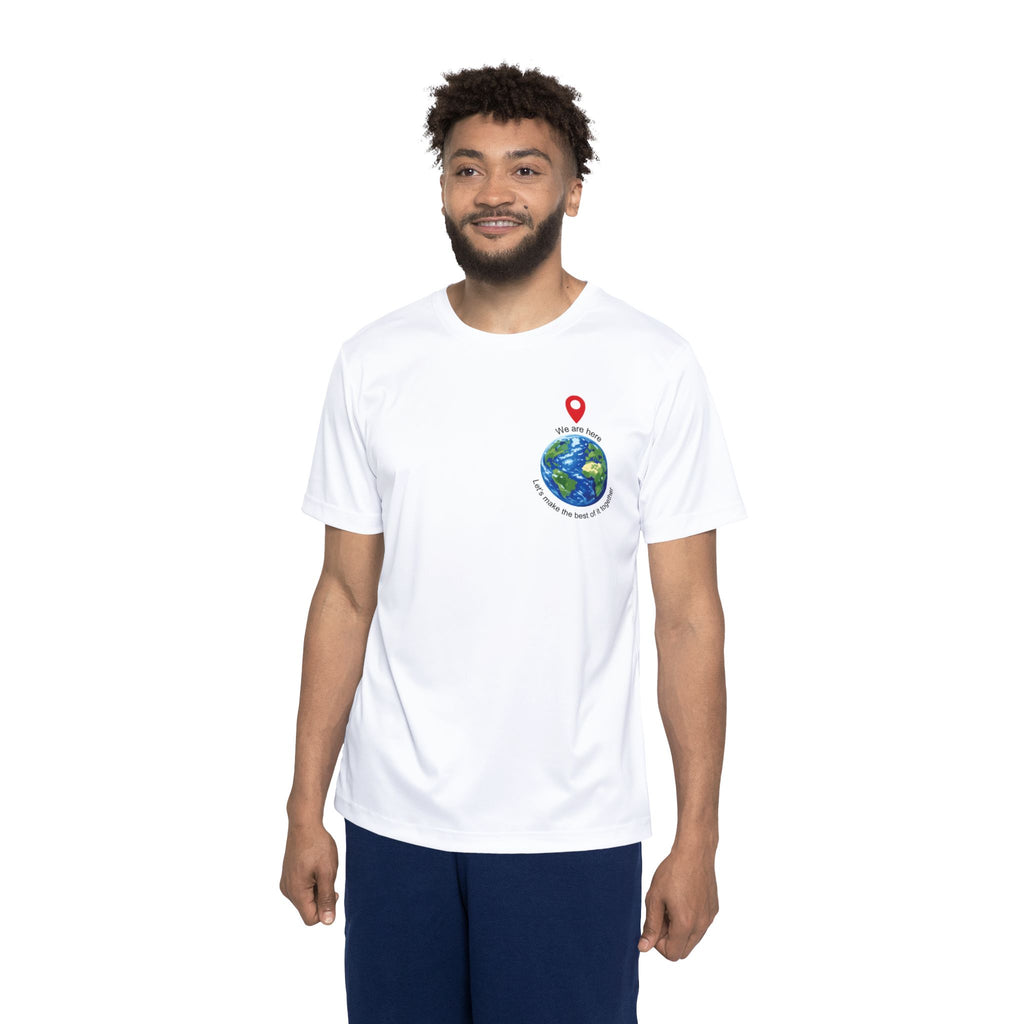 Men's Sports Jersey — 'Find Your Place on Earth' Globe Graphic Athletic Shirt