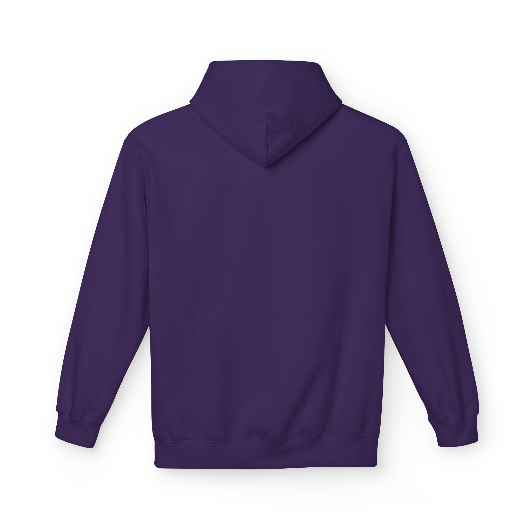 Unisex pullover hoodie with We Are Here emblem in front