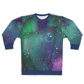 Aurora Galaxy Sweatshirt — "We Are Here" Earth Locator Crewneck