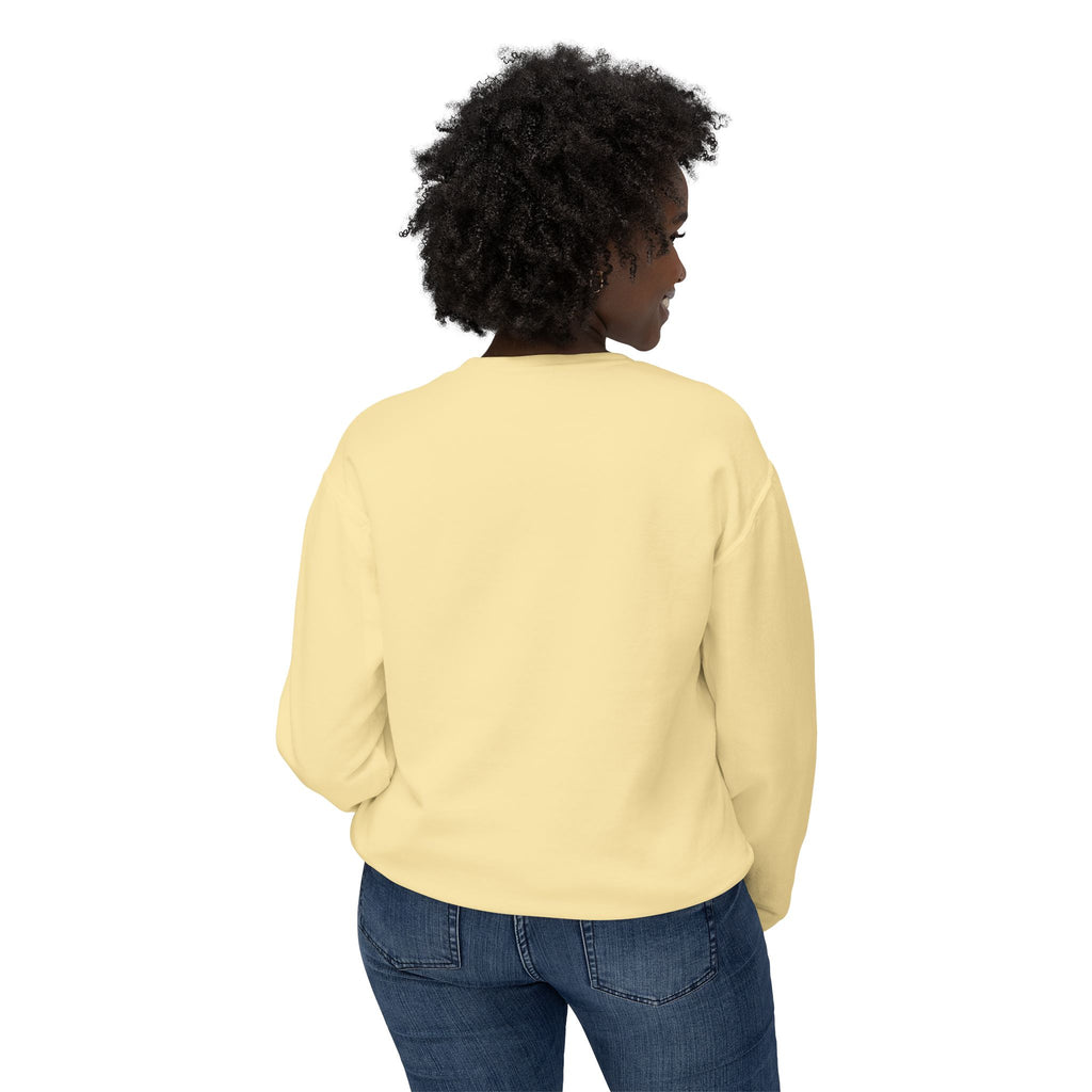 Unisex Lightweight Crewneck Sweatshirt - spread the word "We are here Let's make the best of it together"