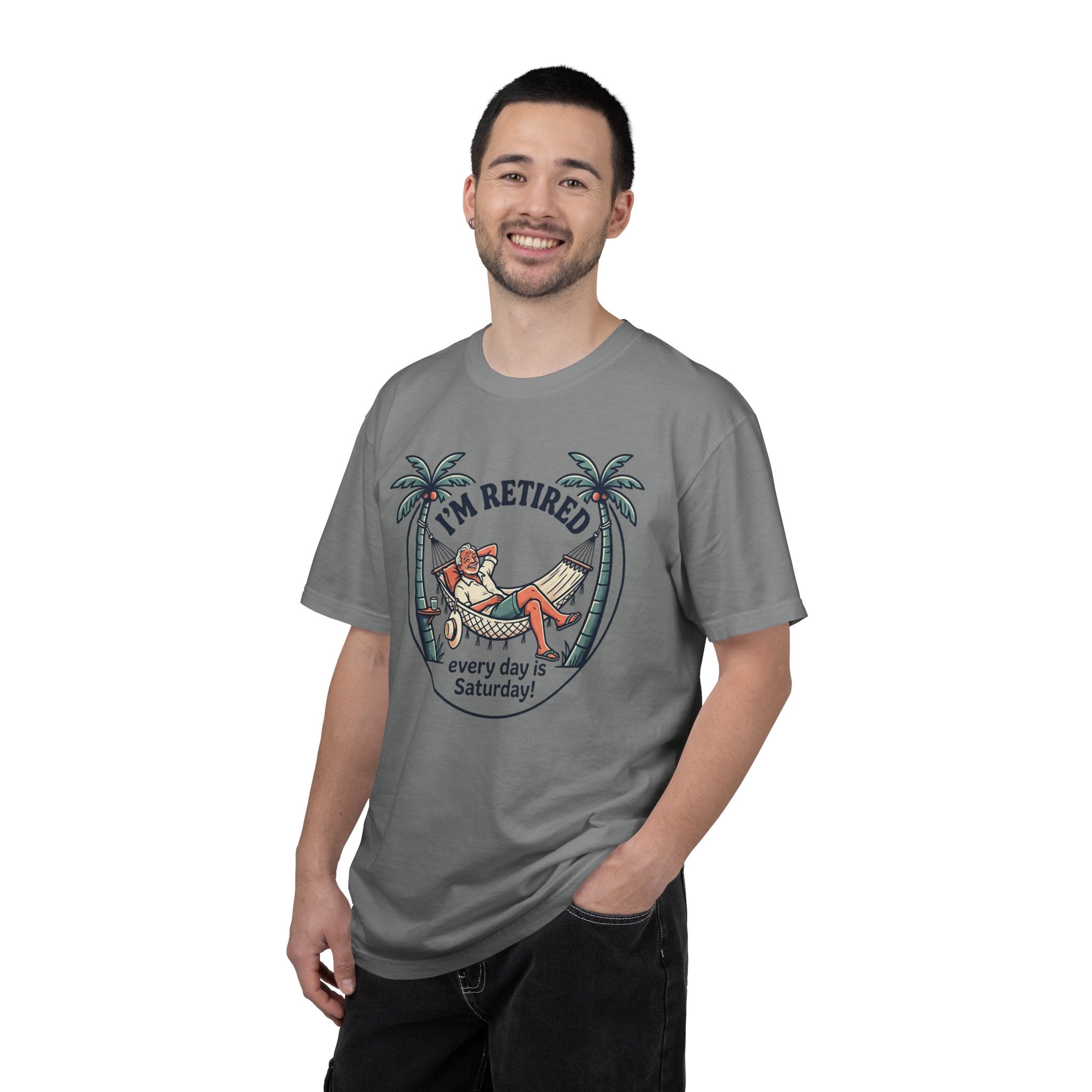 Retired Hammock T-Shirt — "I'm Retired, Every Day Is Saturday!"
