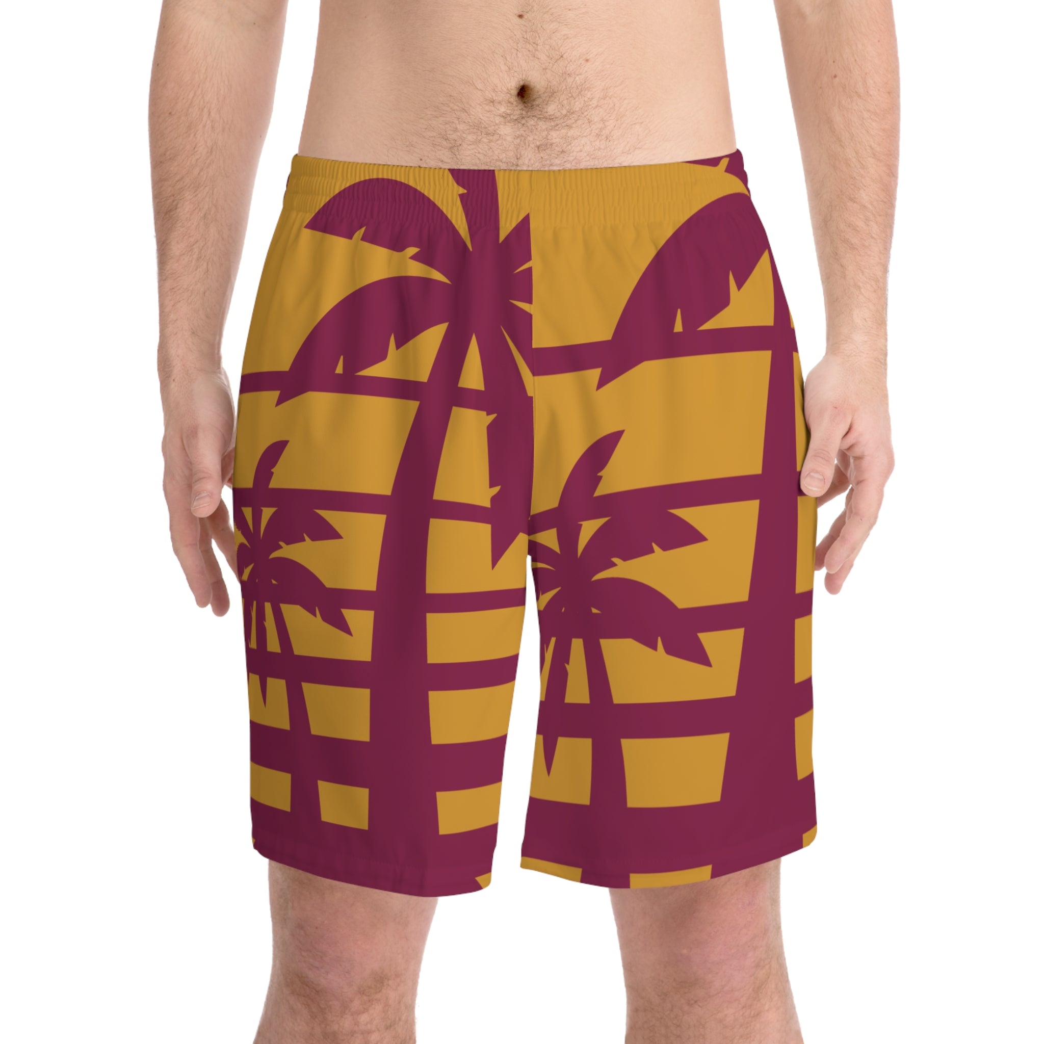Men's Elastic Beach Shorts (AOP)